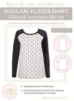 Papierschnittmuster - Raglan-Kleid & Shirt No. 19 - Damen- Lillesol & Pelle